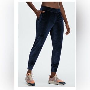 Fabletics Dark Blue Velour Joggers